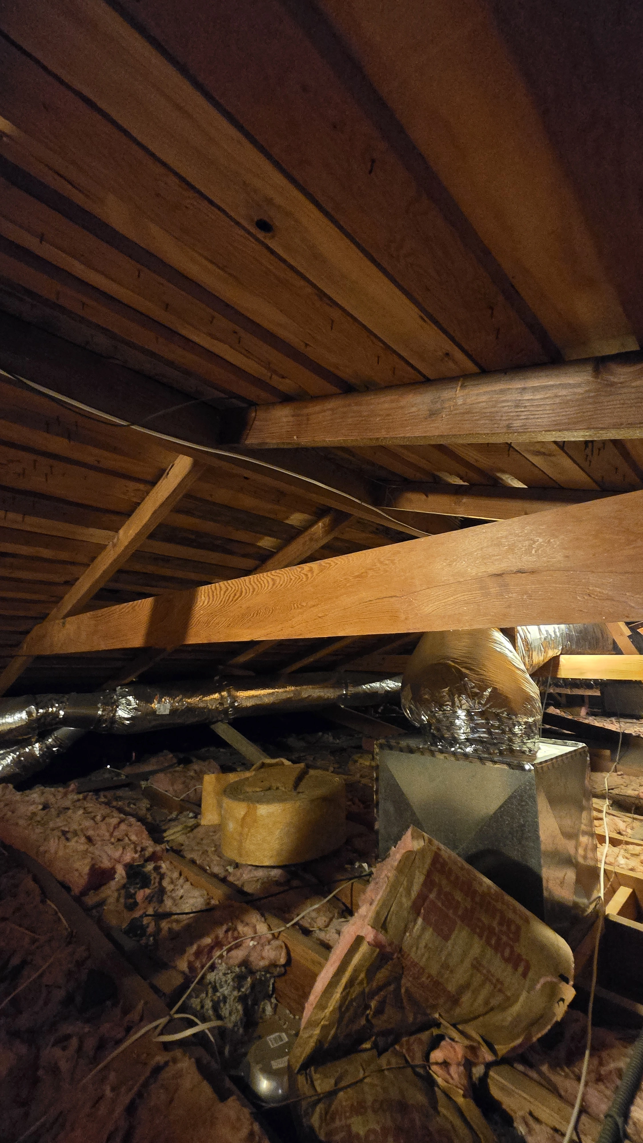 Attic roof sheathing with multiple nail penetrations