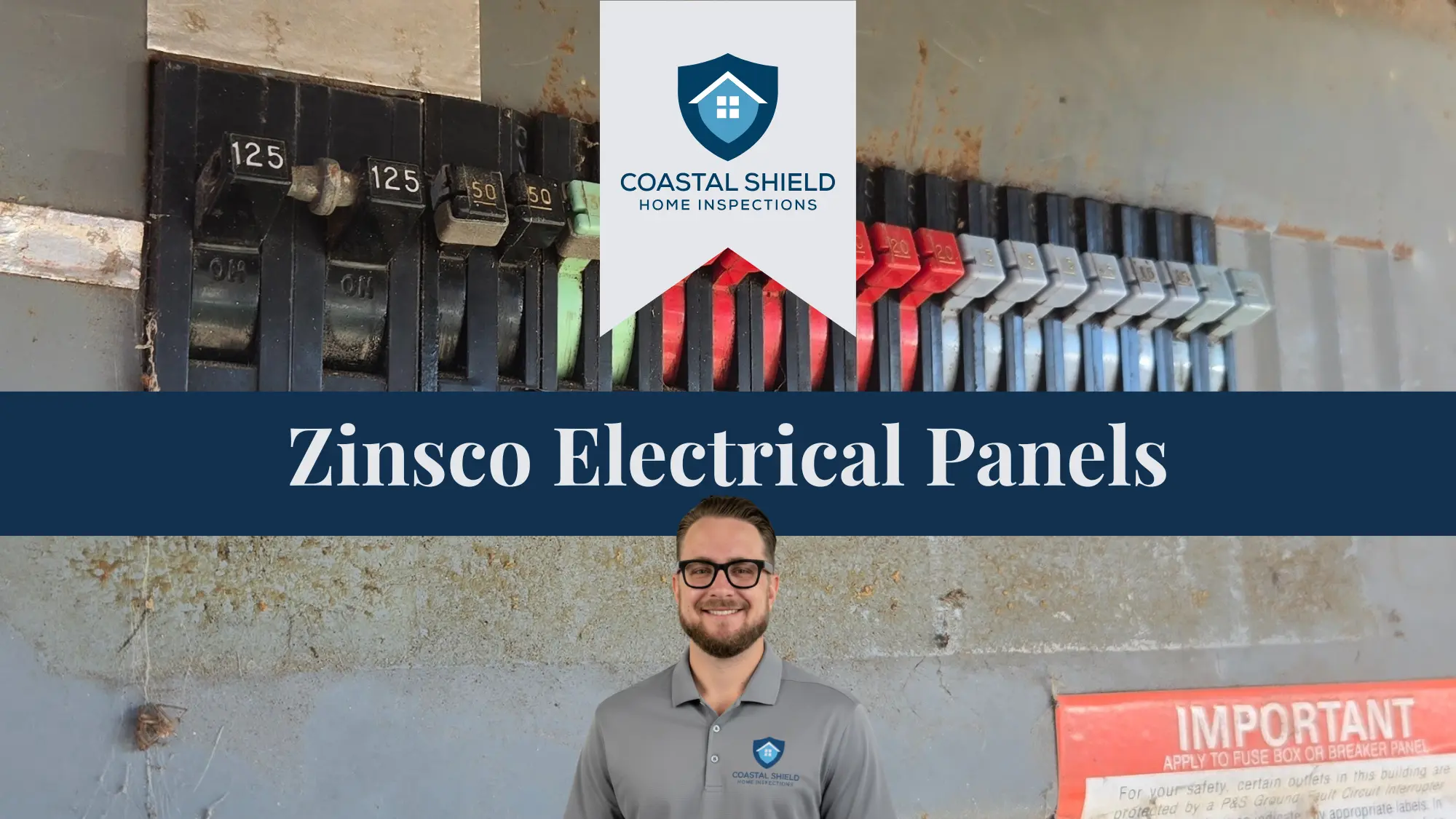 Zinsco electrical panel with colored breakers.